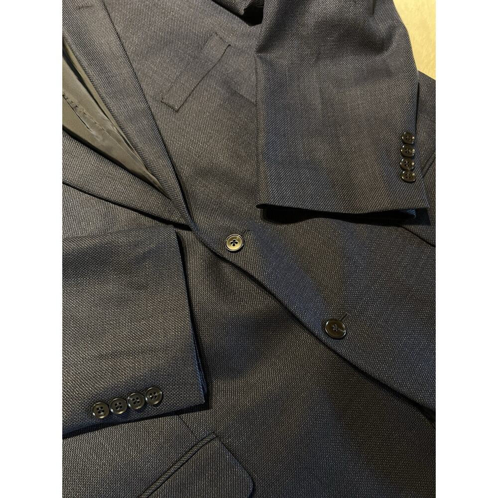 Jos A Bank Traveler 48L Tailored Fit Starlight Blue Hopsack Blazer Sport Coat - Picture 8 of 15